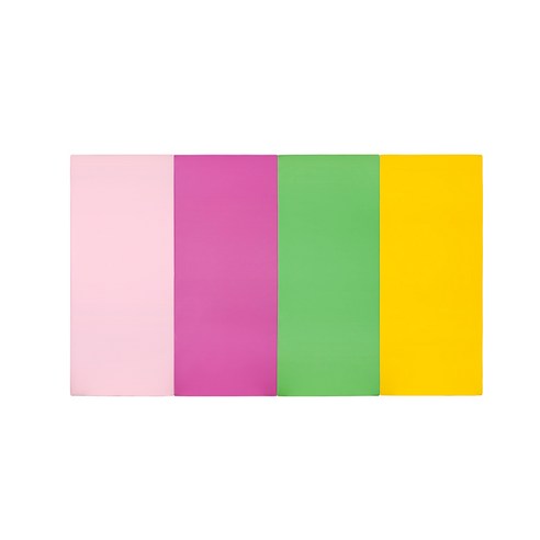퍼니존 퍼니테라피 베이비핑크비비드 시리즈 4 유아폴더매트, 베이비핑크 + 핫핑크 + 그린 + 옐로우