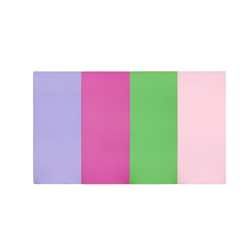 퍼니존 퍼니테라피 바이올렛비비드 시리즈 3 유아폴더매트, 바이올렛 + 핫핑크 + 그린 + 베이비핑크