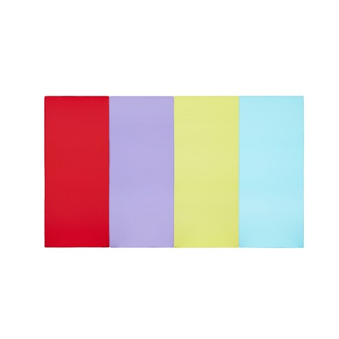 퍼니존 퍼니테라피 레드비비드 시리즈 3 유아폴더매트, 레드 + 바이올렛 + 피스타치오 + 스카이블루, 중(200 x 120 x 4 cm)