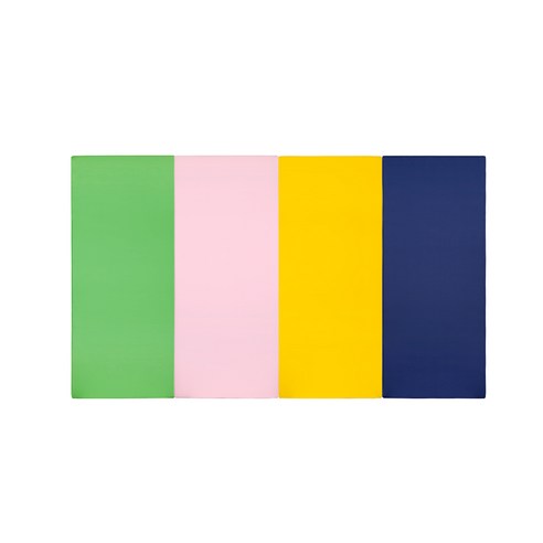 퍼니존 퍼니테라피 그린비비드 시리즈 4 유아폴더매트, 그린 + 베이비핑크 + 옐로우 + 블루