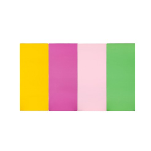 퍼니존 퍼니테라피 옐로우비비드 시리즈 4 유아폴더매트, 옐로우 + 핫핑크 + 베이비핑크 + 그린