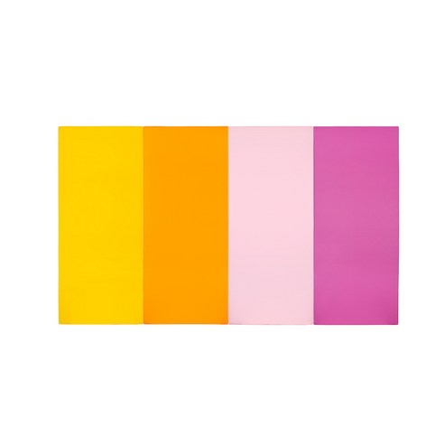 퍼니존 퍼니테라피 옐로우비비드 시리즈 3 유아폴더매트, 옐로우 + 오렌지 + 베이비핑크 + 핫핑크