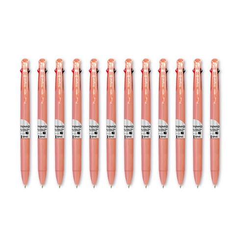 신지 트리플 O Ball 3색 다색펜 0.7mm, 스킨, 12개입