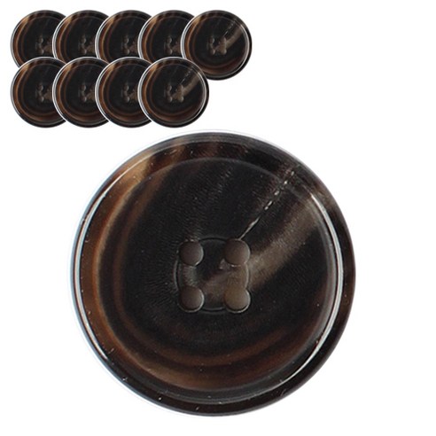 동화상가몰 소뿔단추1 15mm, 브라운, 10개입