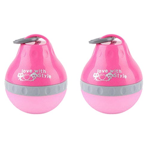 아리코 DrMini 고양이 & 강아지 실리콘 겔 호리 물병 200ml, 로즈, 2개입