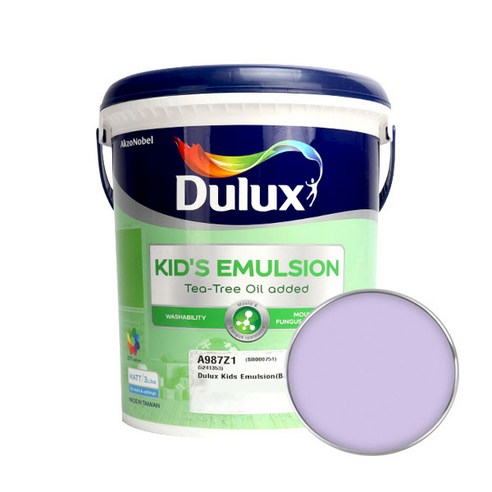 듀럭스 키즈에멀전 무광 페인트 3L, Viola