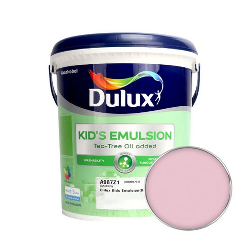 듀럭스 키즈에멀전 무광 페인트 3L, Pink Pashmina