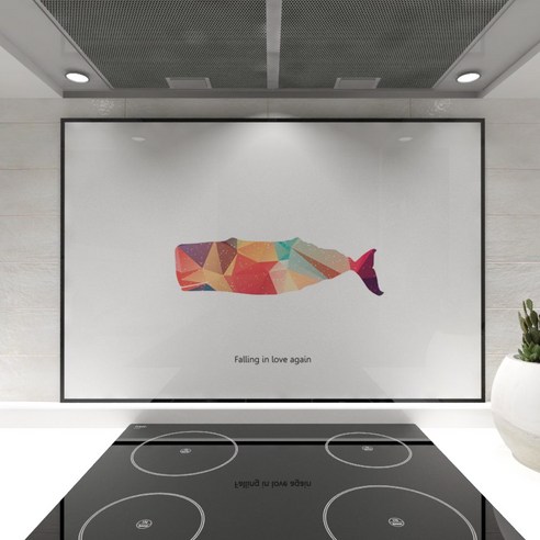 웰룸 주방아트보드 폴링인러브 800 x 600 mm, 블라썸화이트, 1개