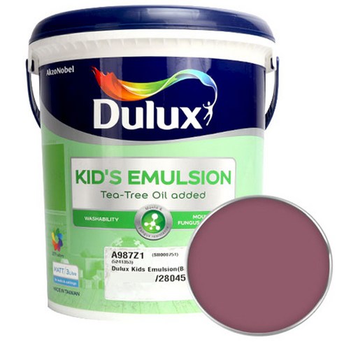 듀럭스 키즈 에멀전 무광 페인트 3L, Plum Syrup