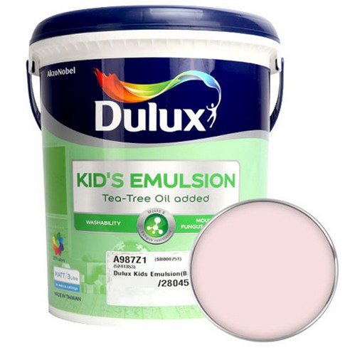 듀럭스 키즈에멀전 페인트 무광 3L, Pink Lemonade, 1개