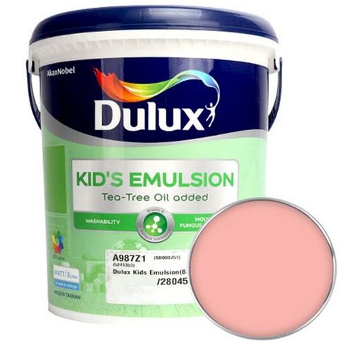 듀럭스 키즈에멀전 페인트 무광 3L, Peaceful Peach