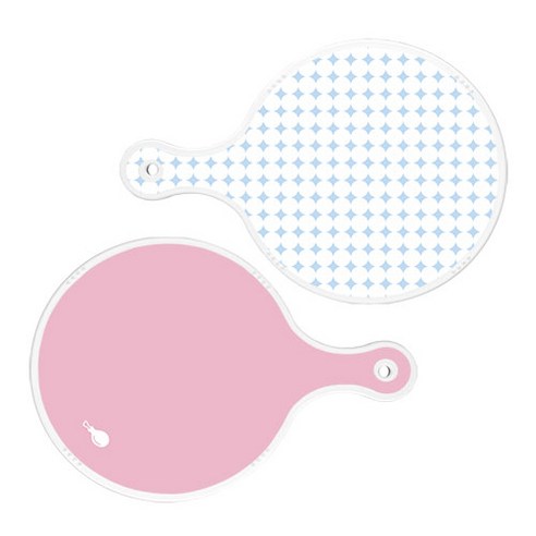 로엠디자인 서빙 원형 도마 보드 2p 원형패턴파스텔블루 세트, 원형패턴파스텔블루, 분홍, 1세트