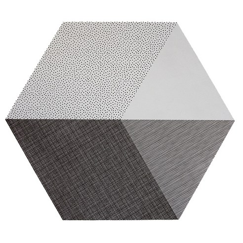 바이메이 폴리곤 실리콘 테이블매트, 콘크리트, 가로 44.5cm x 세로 38.5cm