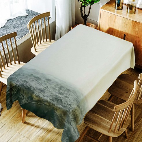 스토어33 풍경 디자인 방수 식탁보, A, 140 x 180 cm
