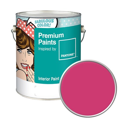 노루페인트 팬톤 내부용 실내벽면 무광 페인트 4L, 18-2043 Raspberry Sorbet, 1개