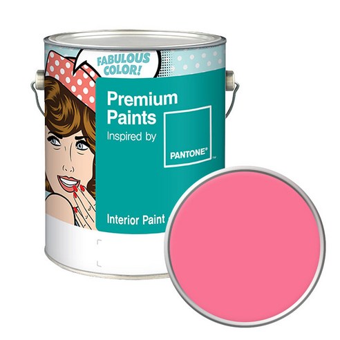 노루페인트 팬톤 내부용 실내벽면 무광 페인트 4L, 16-1735 Pink Lemonade