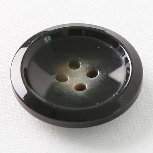 HR빅버튼 코트라 단추 25mm, 블랙, 12개