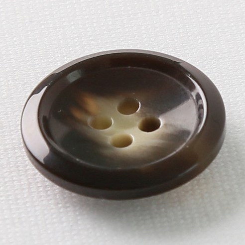 HR빅버튼 코트라 단추 21mm, 다크브라운, 12개입