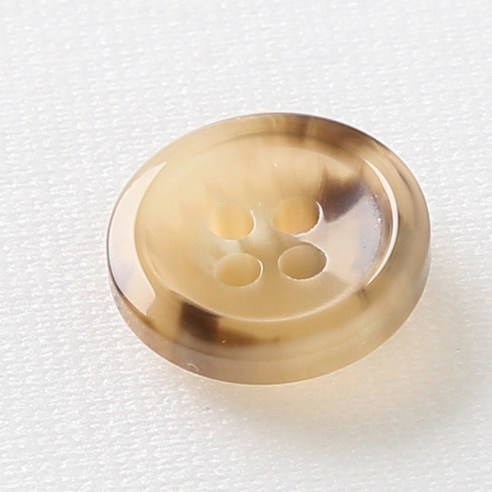 HR빅버튼 코트라 단추 15mm, 다크베이지, 4개입