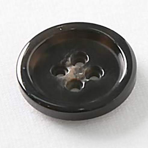 HR빅버튼 무쟈크봉 단추 28mm, 블랙, 12개입