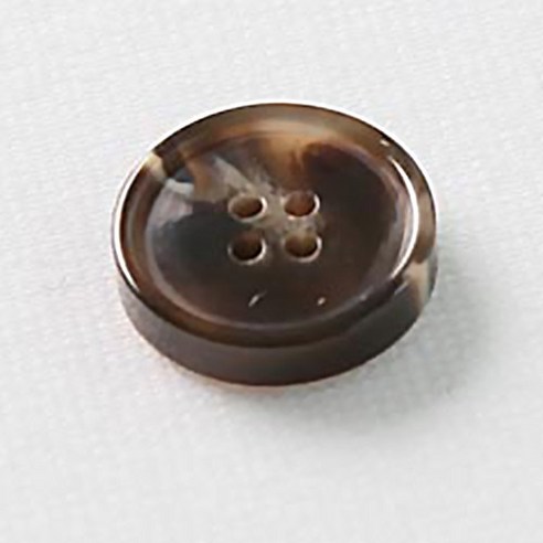 HR빅버튼 루킹 단추 15mm, 브라운, 4개입