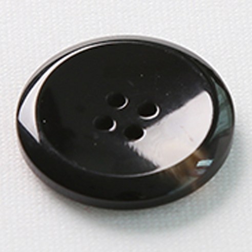 HR빅버튼 천사테 단추 28mm, 블랙, 4개입