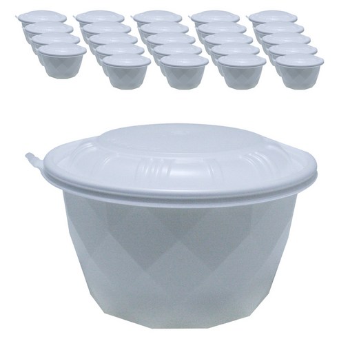 삼부팩 투고팩 일회용 원형 탕용기 2300ml GP205, 25세트