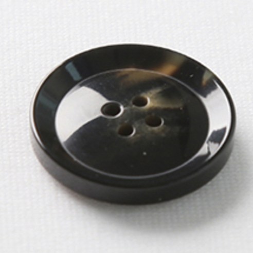 HR빅버튼 호각 단추 28mm, 블랙, 4개입