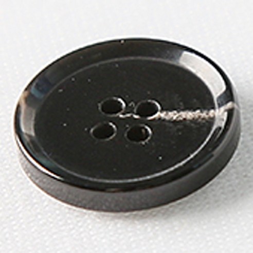 HR빅버튼 옥스포드 유광 단추 21mm, 블랙, 8개입