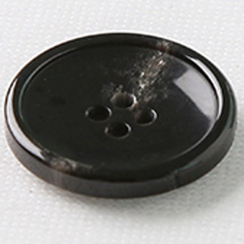 HR빅버튼 카페인 유광 단추 21mm, 블랙, 4개입