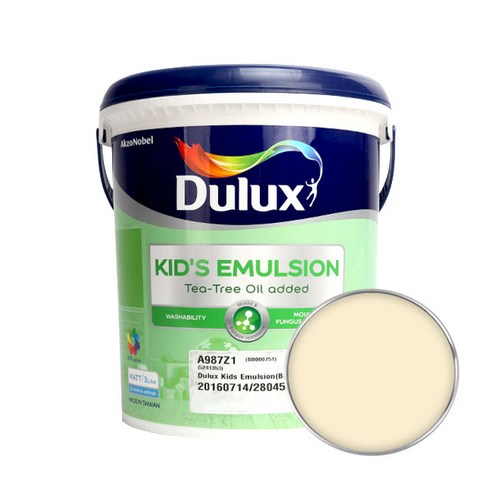 듀럭스 키즈에멀전 페인트 무광 3L, Macadamia White