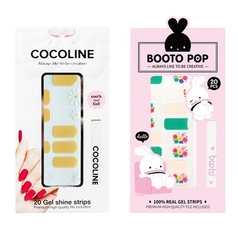 코코라인 붙이는 젤네일 스트립, COCO No 131, BOOTO No 23, 1세트