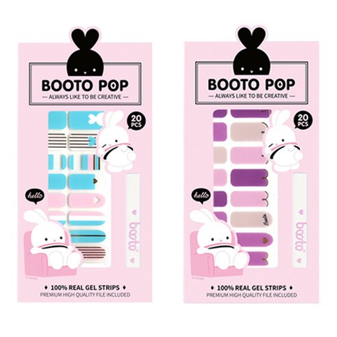 코코라인 붙이는 젤 네일 스트립 스티커 BOOTO 20p, No 5, No 22, 1세트