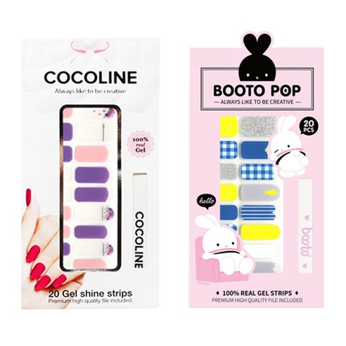코코라인 붙이는 젤네일 스트립, COCO No 132, BOOTO No 4, 1세트