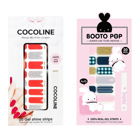 코코라인 붙이는 젤네일 스티커 2p COCO No.134 세트, COCO No.134, BOOTO No.1, 1세트