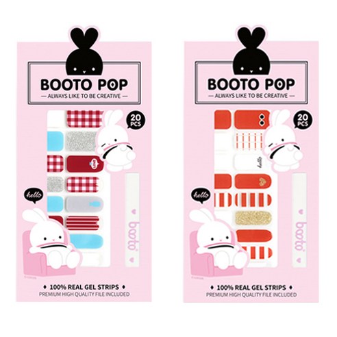 코코라인 붙이는 젤 네일 스트립 스티커 BOOTO 20p, No 6, No 15, 1세트