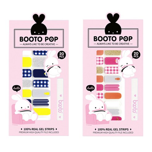 코코라인 붙이는 젤네일 스티커 2p BOOTO No.2 세트, No.2, No.17, 1세트