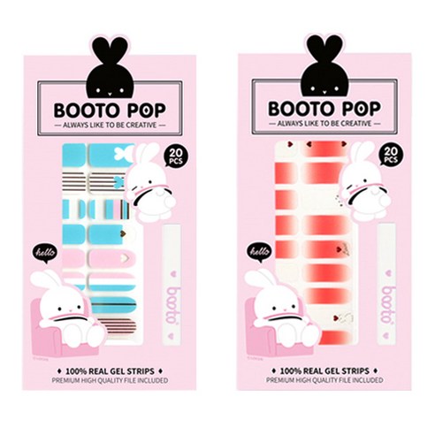 코코라인 붙이는 젤 네일 스트립 스티커 BOOTO 20p, No 5, No 19, 1세트