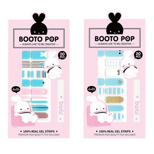 코코라인 붙이는 젤 네일 스트립 스티커 BOOTO 20p, No 5, No 16, 1세트