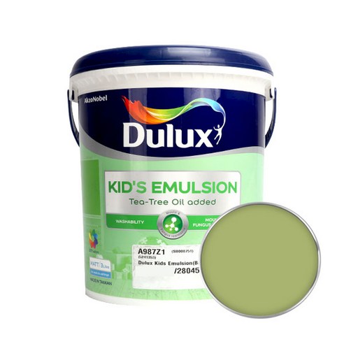 듀럭스 키즈 에멀전 무광 페인트 3L, Pine Sensation, 1개