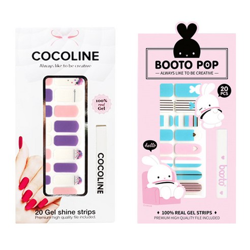 코코라인 붙이는 젤네일 스트립, COCO No 132, BOOTO No 5, 1세트