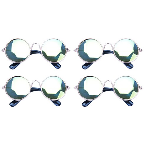 블럭마트 반려동물용 패션 선글라스, 옐로우, 4개