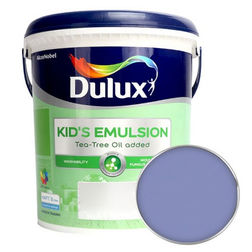 듀럭스 키즈 에멀전 무광 페인트 3L, Lilac Splendor, 1개