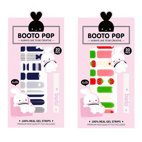 코코라인 붙이는 젤 네일 스트립 스티커 BOOTO 20p, No 13, No 21, 1세트