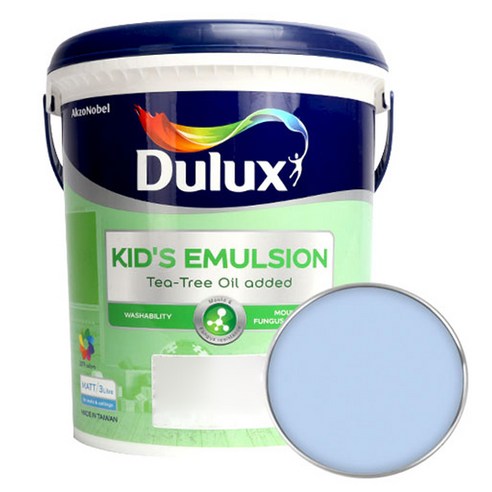 듀럭스 키즈 에멀전 무광 페인트 3L, Dusky Lilac, 1개