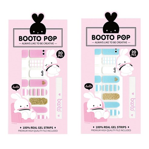 코코라인 붙이는 젤 네일 스트립 스티커 BOOTO 20p, No 9, No 16, 1세트