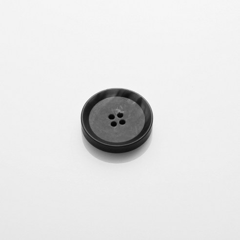 HR빅버튼 덴마크 무광 단추 25mm, 블랙, 12개입