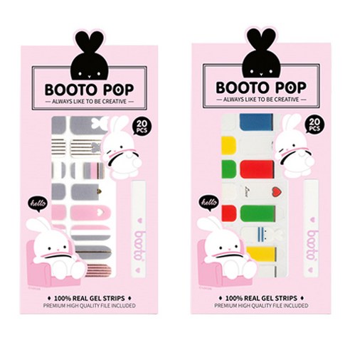 코코라인 붙이는 젤 네일 스트립 스티커 BOOTO 20p, No 12, No 24, 1세트