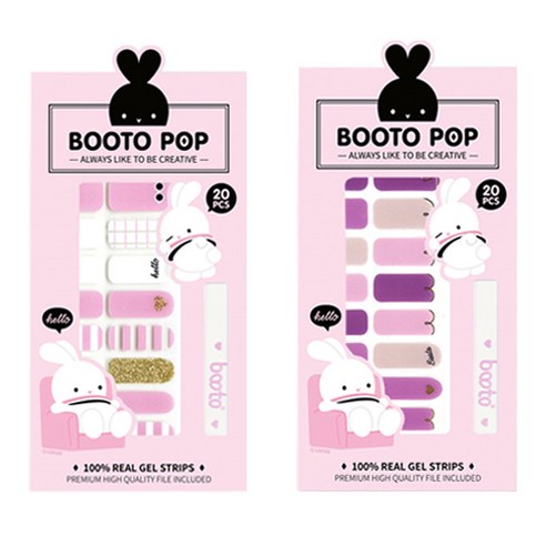 코코라인 붙이는 젤 네일 스트립 스티커 BOOTO 20p, No 9, No 22, 1세트