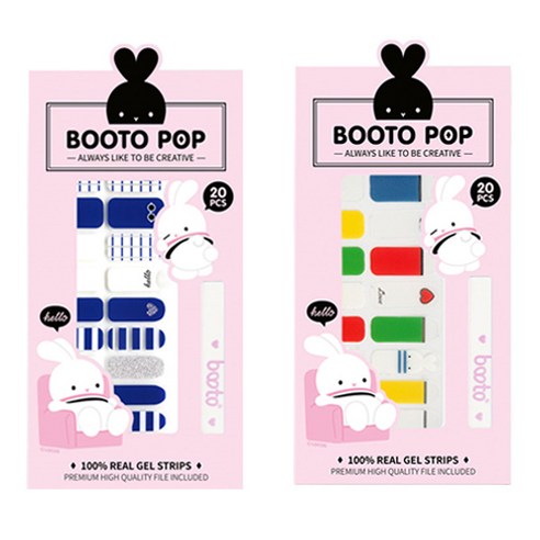 코코라인 붙이는 젤 네일 스트립 스티커 BOOTO 20p, No 8, No 24, 1세트